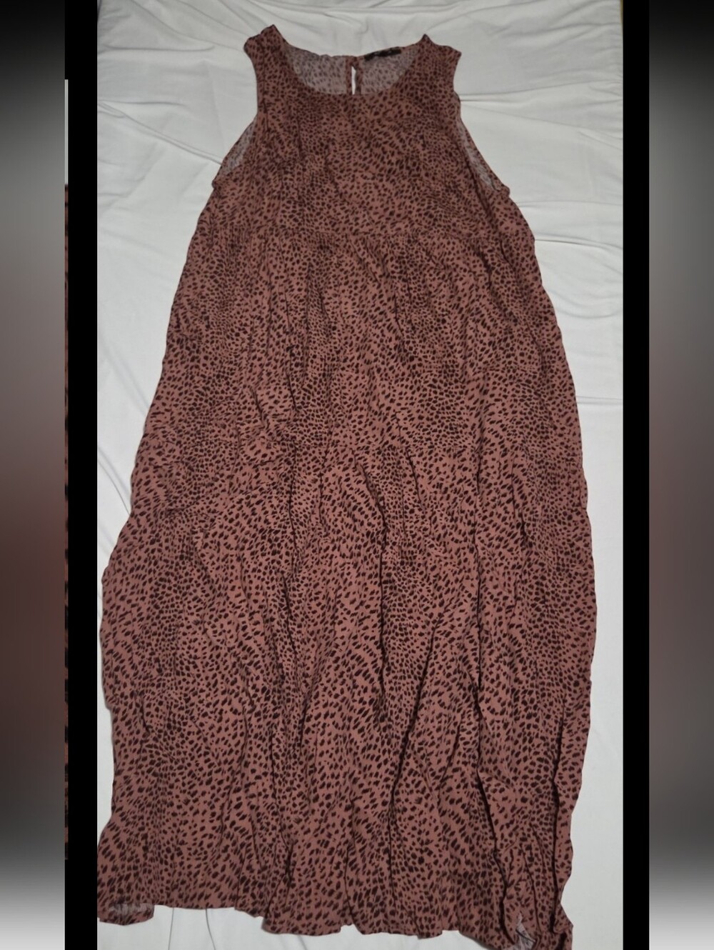 Wishlist Women's large mauve spotted midi dress #30